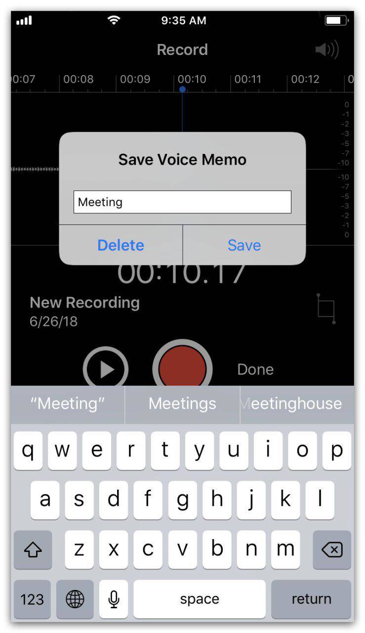 iphone voice memo format